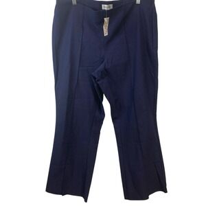 NWT Avenue Women's‎ Navy Blue Stretch Flare Pants Size 14 Average New